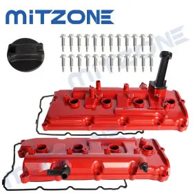 004-446alu Mitzone 2pcs Upgraded Engine Valve Cover With Gasket For 02-10 Infiniti Fx45 M45 Q45 Vk45de