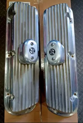 Mp655 Mooneyes Finned Aluminum Valve Covers Ford 221 302 Small V8 Block With Breathers