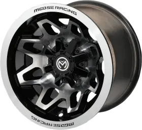 416m148156gbmf4 Moose Offroad 416x Machined Black 14x8 Wheel For 4x156 Vehicles