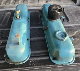 385e511 Mopar Used Vintage Valve Covers 318 Pvc Breather Filter Wire Brackets Guide