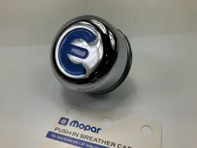 440-616 Mopar Proform Crankcase Breather For Emblem Round Chrome Steel