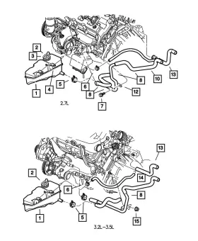 52079632aa Mopar Genuine Oil Cooler Tube Clamp