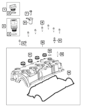 68252226aa Mopar Genuine Cylinder Head Cover