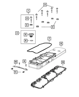 68623638aa Mopar Genuine Cylinder Head Cover
