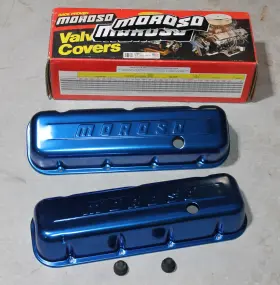 68011 Moroso Valve Covers - Chevrolet Big Block Nos Blue