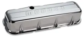 68113 Moroso Big Block Chevy Chrome Steel Tall Baffled Valve Covers Pair
