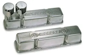 68365 Moroso Valve Covers - Die-cast Aluminum With Filtered Breather Tubes