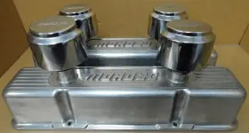 68380 Moroso Sb Chevy Aluminum Tall Valve Covers With Dual Shielded Breathers
