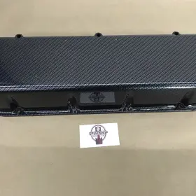 68426 Moroso Carbon Fiber Valve Cover Tall Big Block Chevy Grey/black