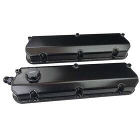 Moroso 68478 Small Block Ford Aluminum Valve Cover Pair With Baffled Design And