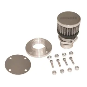 68854 Moroso Valve Cover Breather Kit Non-weld Chrome