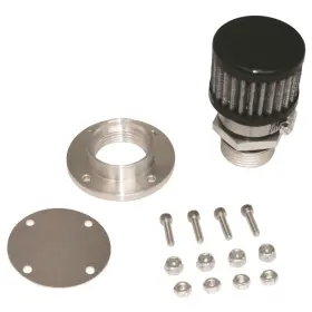 68855 Moroso Valve Cover Breather Kit Non-weld Black