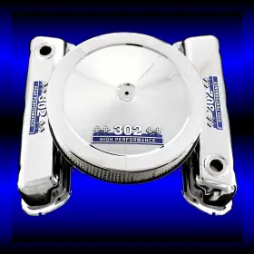 Mcc50351 Motorchrome Chrome 302 Emblem Matching Valve Covers Air Cleaner Set Fits Ford Engine