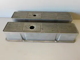 4361 Mr Gasket 4360 Vintage Chevrolet Sbc 327 350 Aluminum Finned Valve Covers