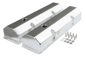 6817g Mr. Gasket Fabricated Aluminum Valve Covers - Silver Finish