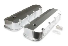 6830g Mr. Gasket Fabricated Aluminum Valve Covers With Breather Holes - Short