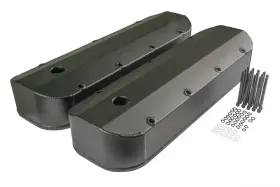 6831bg Mr. Gasket Fabricated Aluminum Valve Covers - Black Finish