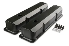 6876bg Mr. Gasket Fabricated Aluminum Valve Covers - Black Finish