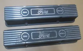 6985 Mr Gasket Rare Vintage Sbc Valve Covers With Ford Power Logo - New In Box