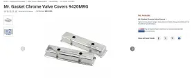 9420 Mr Gasket New Valve Covers For Small Block Chevy 55-86