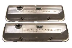 C9zz-6582-a New Exact Repro. 1969-70 Mustang & Shelby And Big Block V8 Aluminum Cobra Snake Valve Covers