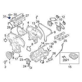 132764p100 Nissan Oe For Altima 2002-2004 Engine Oil Filler Cap O-ring