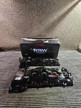 S65vcsblk Nrw-design Qty 2 Aluminum Valve Cover Smooth Black For Bmw E9x M3 S65