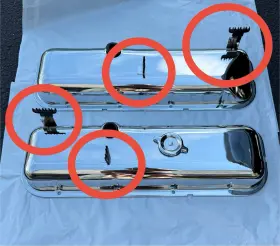1167963278 Nyrm Bbc Chevy Valve Covers Corvette Camaro Chevelle Wire Looms 396 427 454 Set Of 4