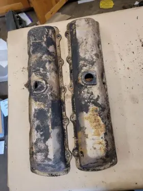 350.gm3n74 Oldsmobile 1974 Cutlass 350 Embossed Valve Covers