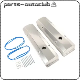 Adp1768390101s Parts-autoclub Clear Anodized Fabricated Aluminum Tall Valve Covers 1/4 Inch Rail Sbc Chevy 283 305