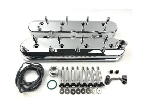 Ymxdm-4420-c Pateyney Ls Cast Aluminum Tall Valve Covers For Ls1 Ls2 Ls3 Ls6 5.3 6.0 Chrome