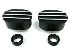 Hr0037 Pirate Mfg Hot Rod Black Oval With Silver Finns Valve Cover Breather Kit Grommet Sbc Bbc Hr0037 Pirate Mfg Hot Rod Black Oval With Silver Finns Valve Cover Breather Kit Grommet Sbc Bbc