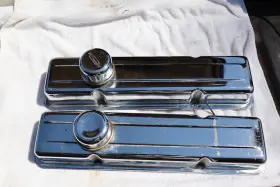 Pks107t2p Chrome Small Block Valve Covers Used Tall With Breathers For Chevy 327 350 383 Pks107t2p Chrome Small Block Valve Covers Used Tall With Breathers For Chevy 327 350 383