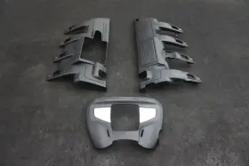 7pp130144 Porsche Set 3 Front Engine Cover Trim Panel Oem Panamera Gts 970 11-16