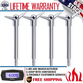 9824 Precision Auto Labs 4pcs Chrome Valve Cover Y-bar Wing Bolts 1/4-20 Hold Down For Chevy Gmc Sbc Bbc
