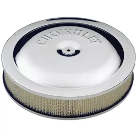 141-307 Proform For Air Cleaner Kit Chrome Embossed Chevy Logo 14 Inch Diameter With
