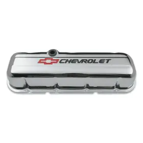 141-813 Proform For Engine Valve Covers Stamped Steel Tall Chrome With Bowtie Logo Fits Bb