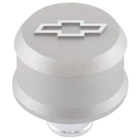 141-860 Proform For Slant-edge Aluminum Breather Cap Raised Bowtie Emblem Push-in Gray