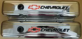 141-905 Proform Gm/proform Sb Chevy Bowtie Valve Covers Chrome Steel Tall Grommets 141-905 Proform Gm/proform Sb Chevy Bowtie Valve Covers Chrome Steel Tall Grommets