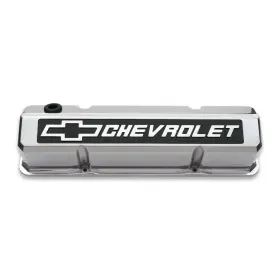 141-920 Proform For Valve Covers Slant-edge Tall Die Cast Polished With Raised Bowtie Logo