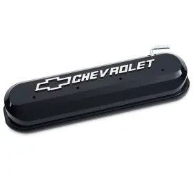 141-268 Proform 141268 Chevy Ls Bowtie Slant Edge Aluminim Black Valve Covers