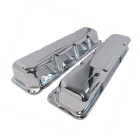 Racing Power Co-packaged R9174 Co-packaged Amc V8 Short Steel Chrome Valve Cover Pair