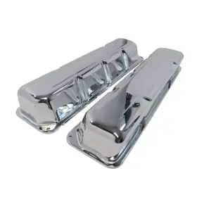R9174 Racing Power Co-packaged Amc V8 Short Steel Chrome Valve Cover Pair