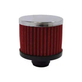 R9308red Racing Power Co-packaged Valve Cover Breather 3in Tall Push In Chrome/red