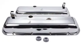 R9503 Racing Power Co-packaged Chrome Steel Short Valve Cover For Big Block Chevy