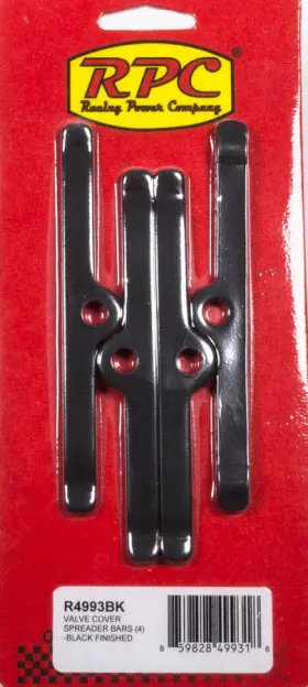 R4993bk Racing Power Company Co-packaged - Black Sbc Valve Cover Spreader Bars 4-3/4in