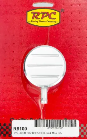 R6100 Racing Power Company Polished Aluminum Ball Milled Pcv Breather