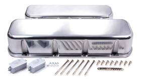 Racing Power Company R6230-1 R6230 1 Tall Plain Polished Aluminum Valve Cover For Big