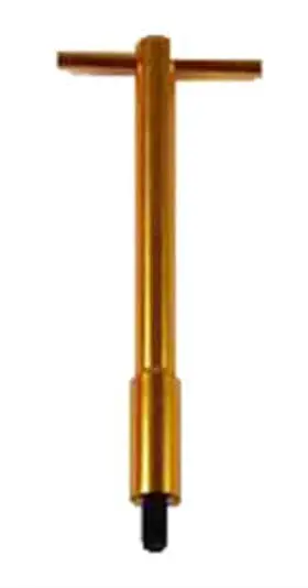 R6017 Rpc Gold Aluminum T-bar Wing Nut - 4 5/8 Tall With 1/4-20 X 1 1/4 Stud Pa