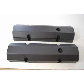 283-350 Rpc R6145bk Fabricated Flat Top Valve Covers 1958-86 Small Block Chevy B